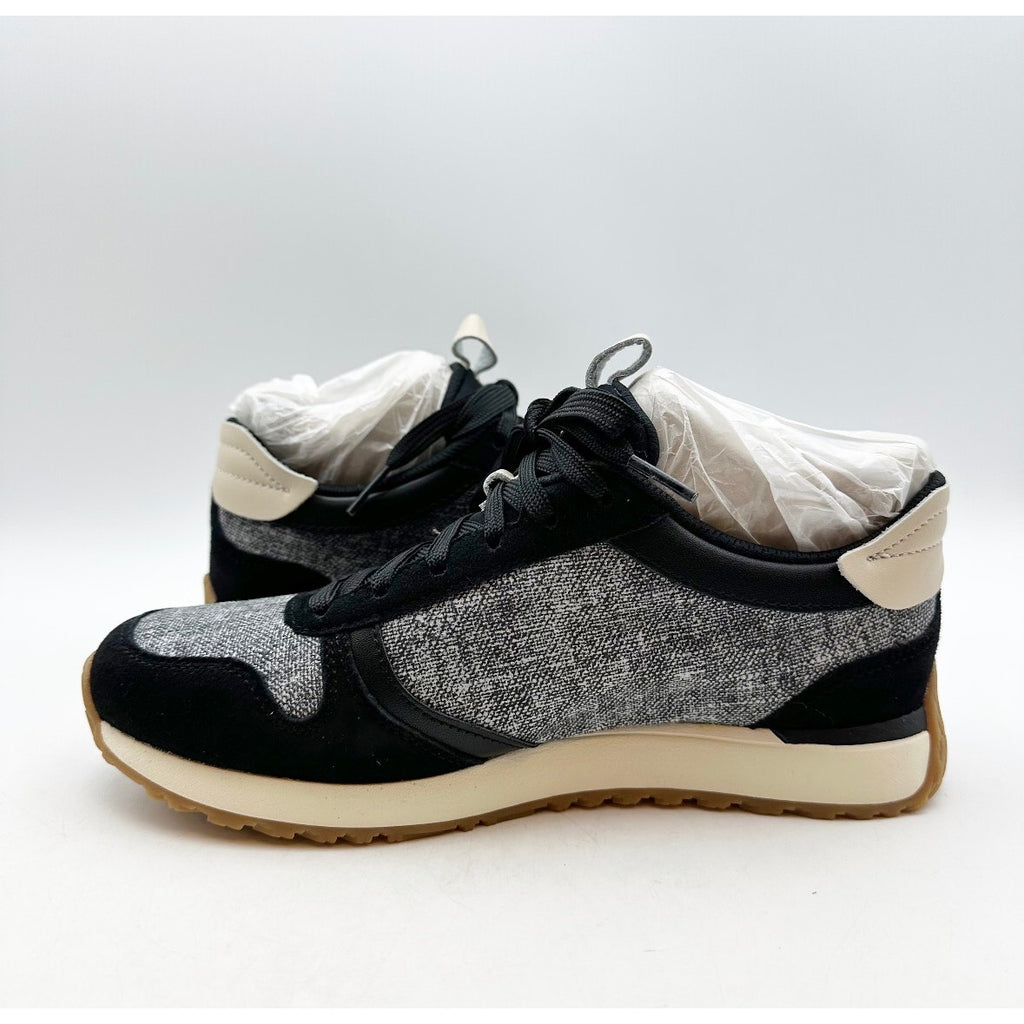 Vionic Womens Monarch Casual Sneakers Size 6 EU 36 Ivory Black Suede NIB