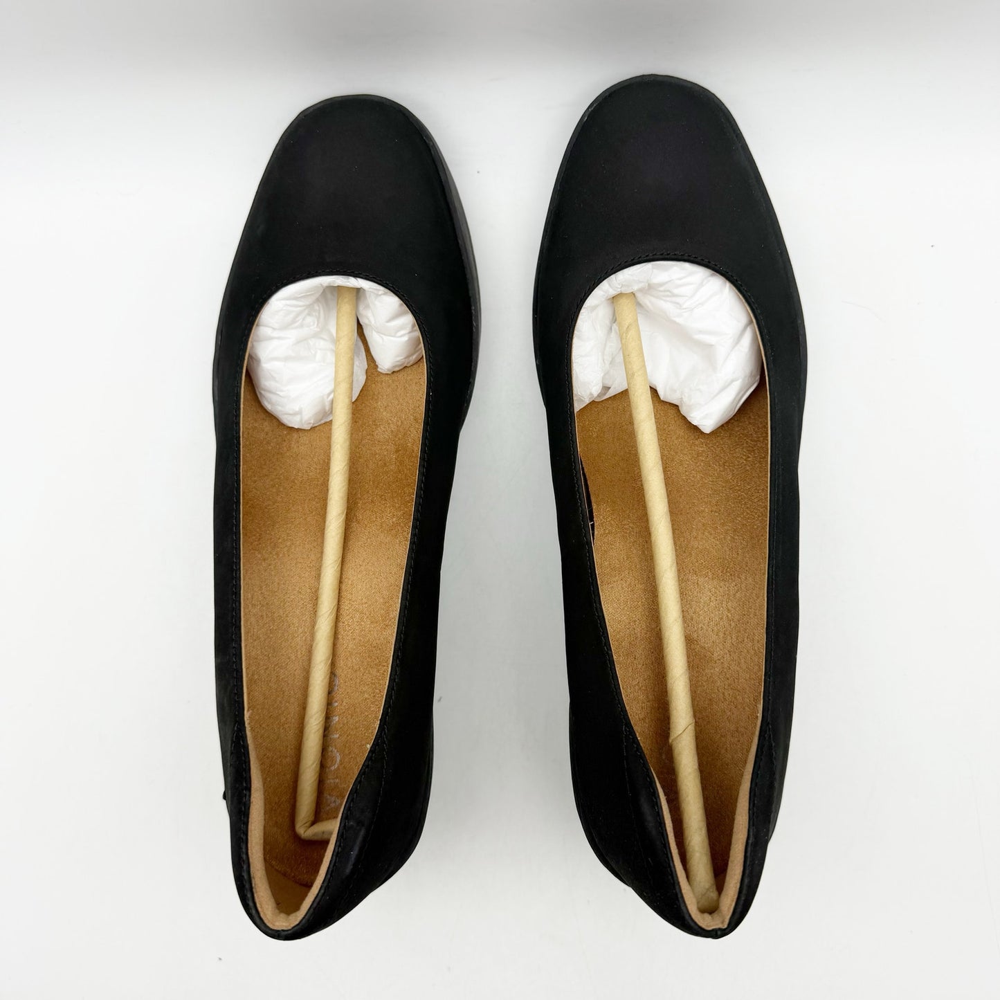 VIONIC Womens Sereno Wedge Heels US 10 M EU 41 Black Nubuck Leather NIB