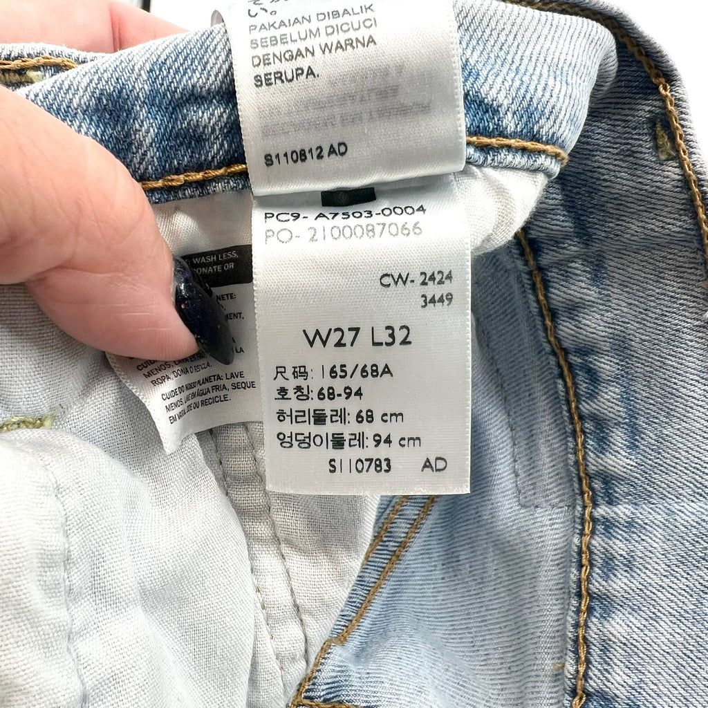 LEVI'S Women's Ribcage Bell Jeans 27x32 Size 4 Light Wash A75030004 NWOT