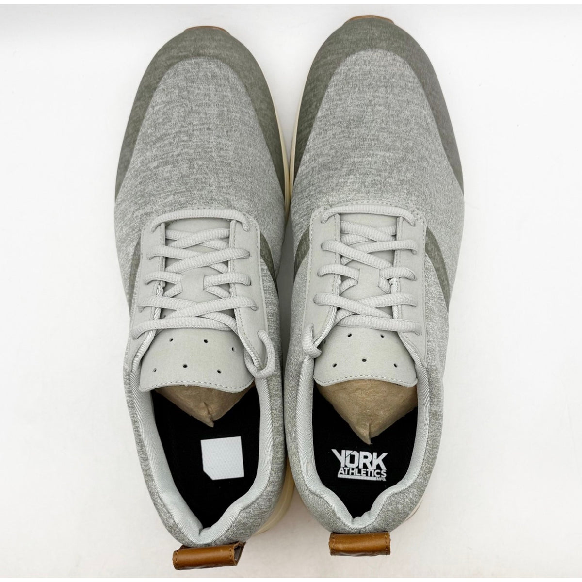 YORK Athletics Mens Henry Runner Sweatshirt Sneakers US 8.5 Grey Heather NIB