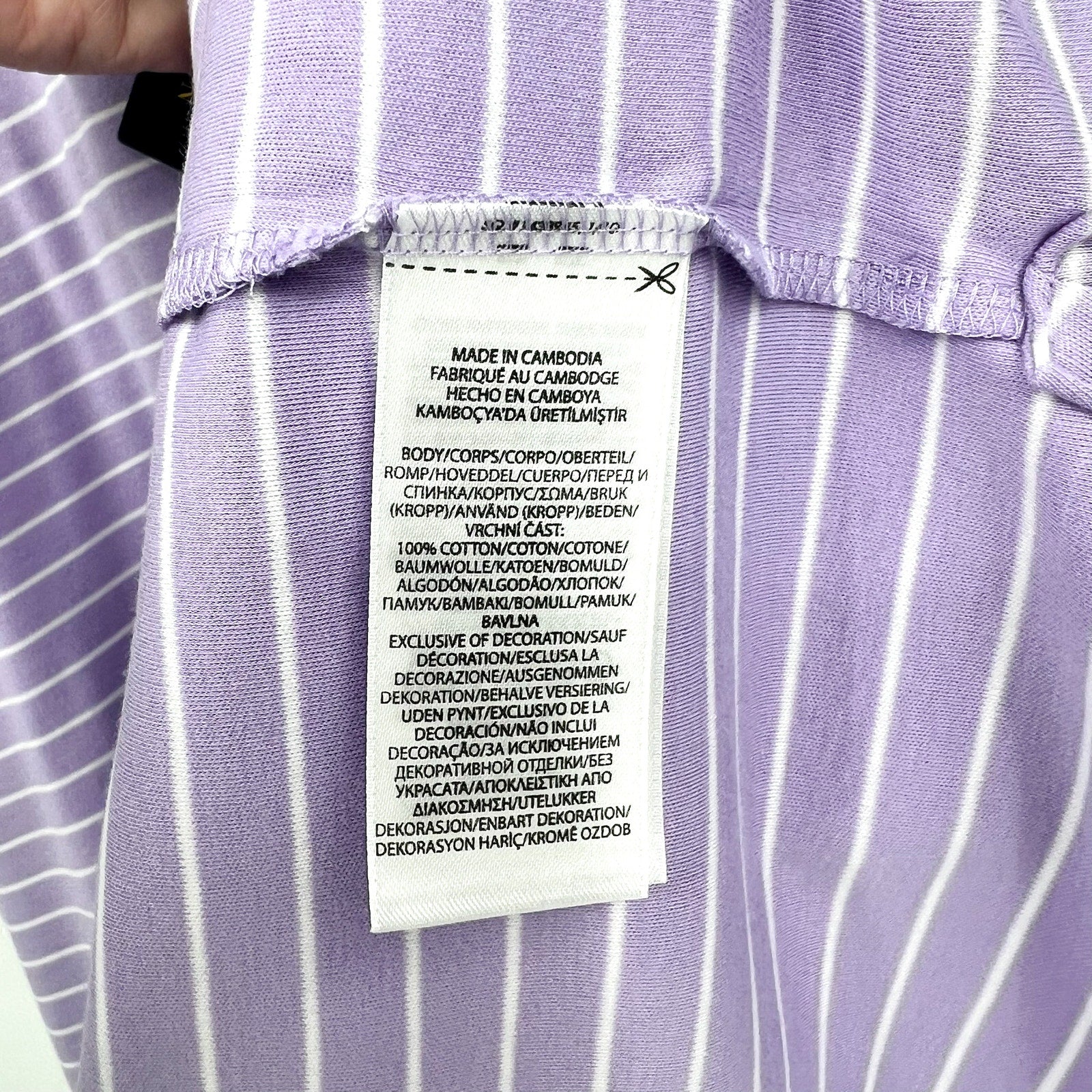 POLO RALPH LAUREN Classic-Fit Polo Shirt XXL Purple White Stripe Soft Cotton NWT