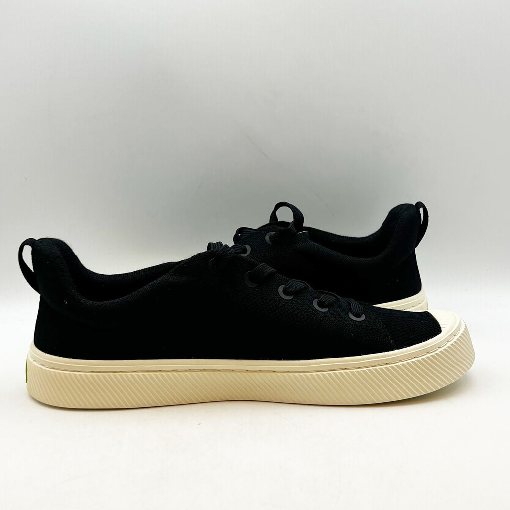 Cariuma IBI Low Casual Sneakers Mens 8.5 Womens 10 Black Bamboo Knit NIB