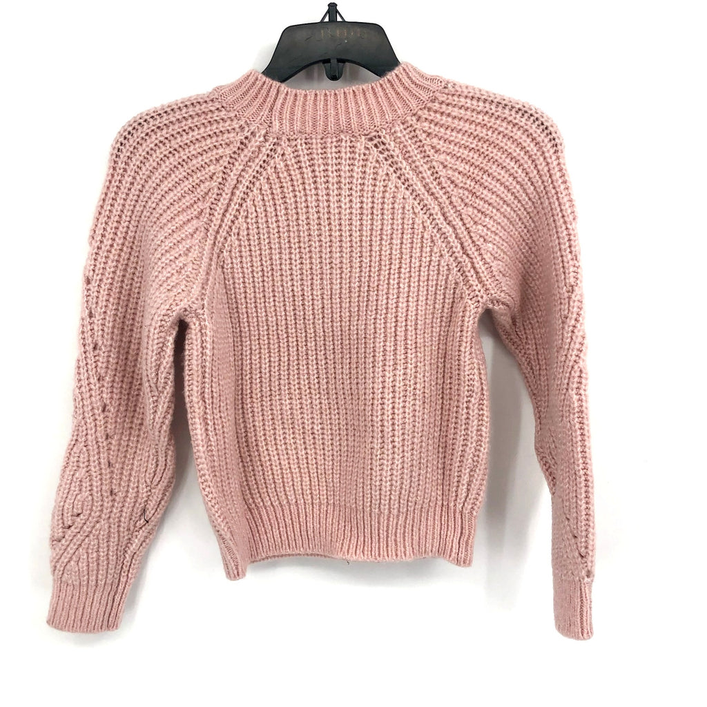 BARDOT Girl's Cozy Cable Knit Crewneck Sweater Size 12 Pink Potpourri NWT