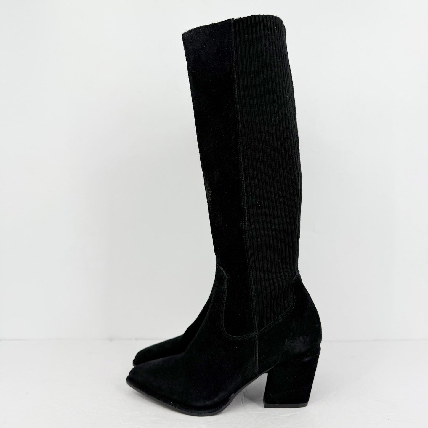 Blondo Womens Elisha Knee High Boots US 8 M Black Suede Waterproof NWOB