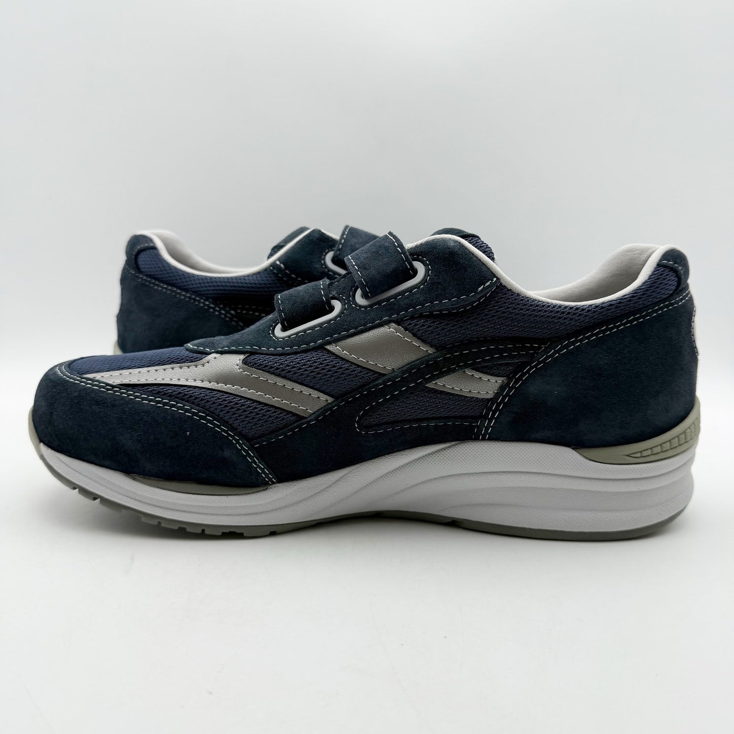 SAS Mens JV Mesh Walking Sneakers US 10.5 WW Blue Hook and Loop Suede NWOB