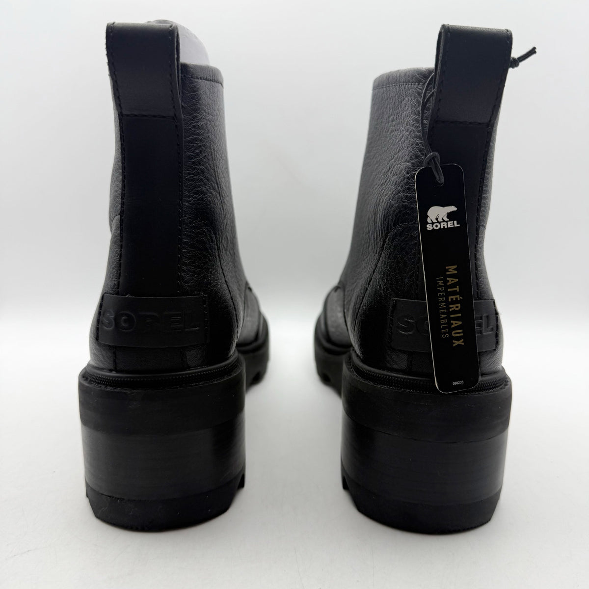 Sorel Womens Joan Now Zip Ankle Bootie Size 9 EU 40 Black Leather Waterproof NIB