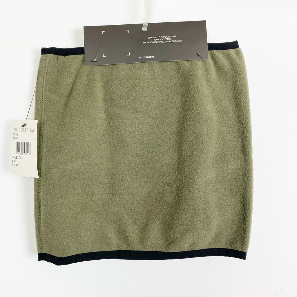 Brixton Artic Fleece Gaiter Unisex OS Olive Green Outerwear Scarf NWT $24
