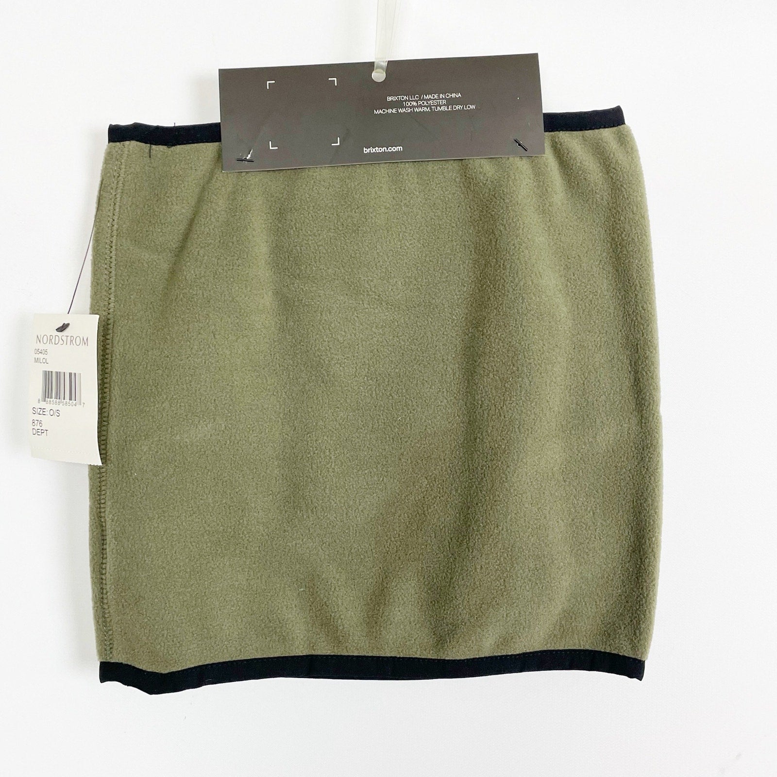 Brixton Artic Fleece Gaiter Unisex OS Olive Green Outerwear Scarf NWT $24