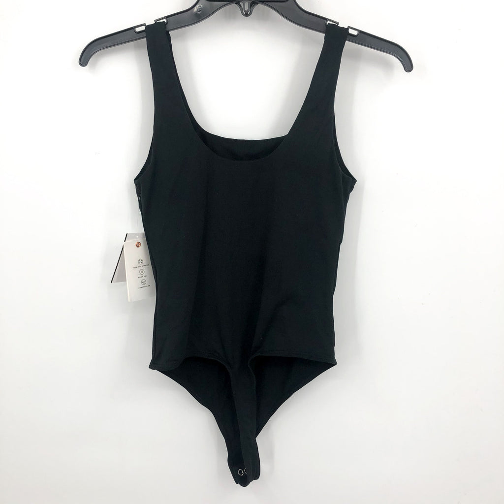 GOOD AMERICAN Women's Good Form Modern Tank Bodysuit Medium Black NWT