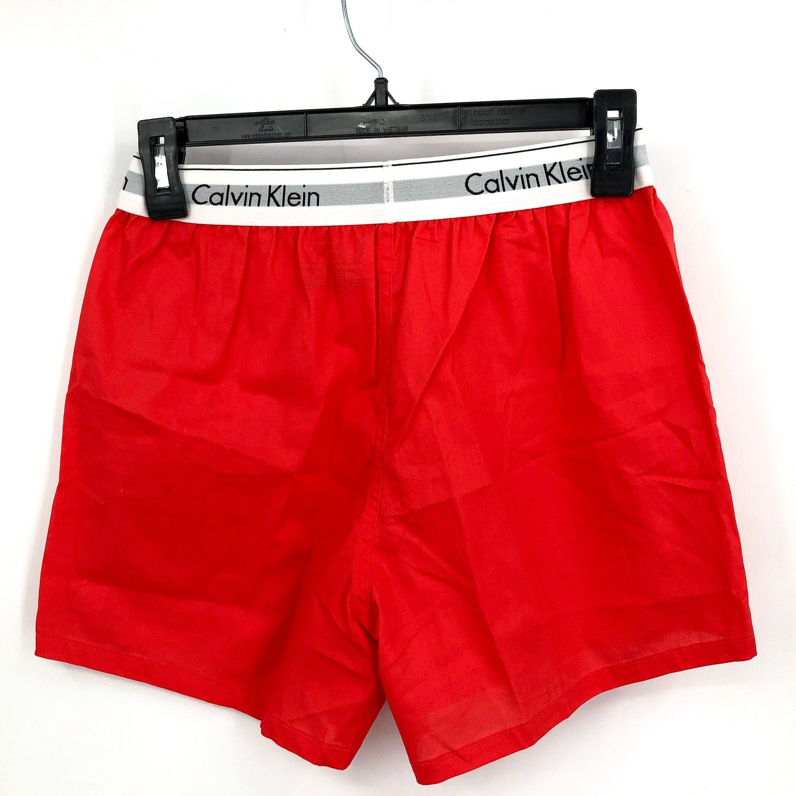CALVIN KLEIN Womens Modern Sleep V Day Boxer Shorts XS Orange Cotton NWT