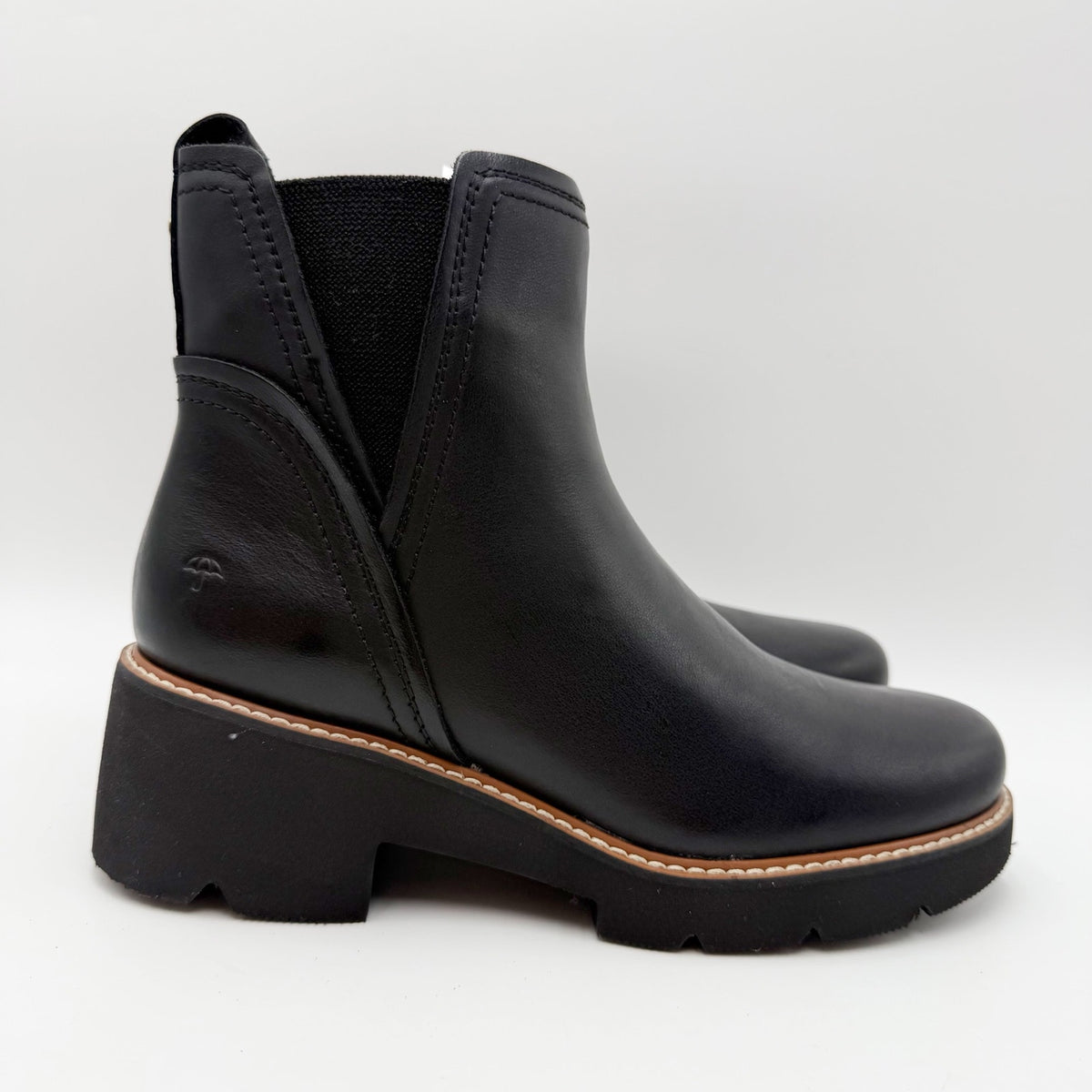 Naturalizer Women Darry Ankle Boots 6.5 Narrow Black Leather Water Repellent NIB
