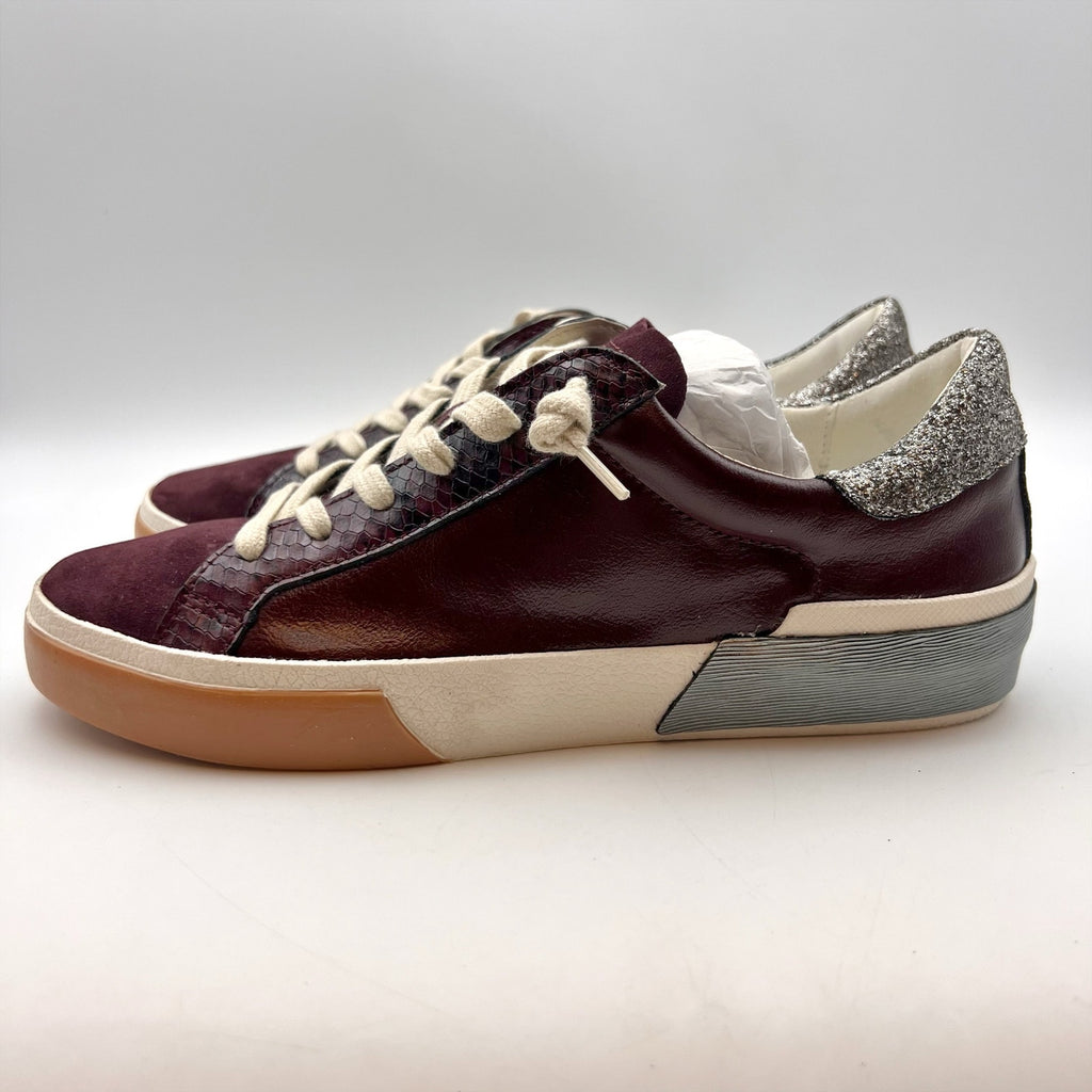 Dolce Vita Womens Notice Stitch Casual Sneakers Size 7.5 Red Leather NIB