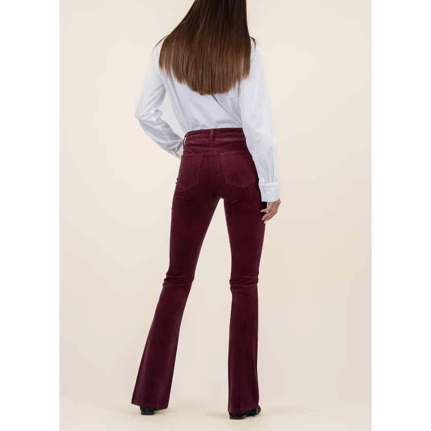 KUT FROM THE KLOTH Women's Karen Baby Boot Jeans Size 12 Red Wine Corduroy NWT