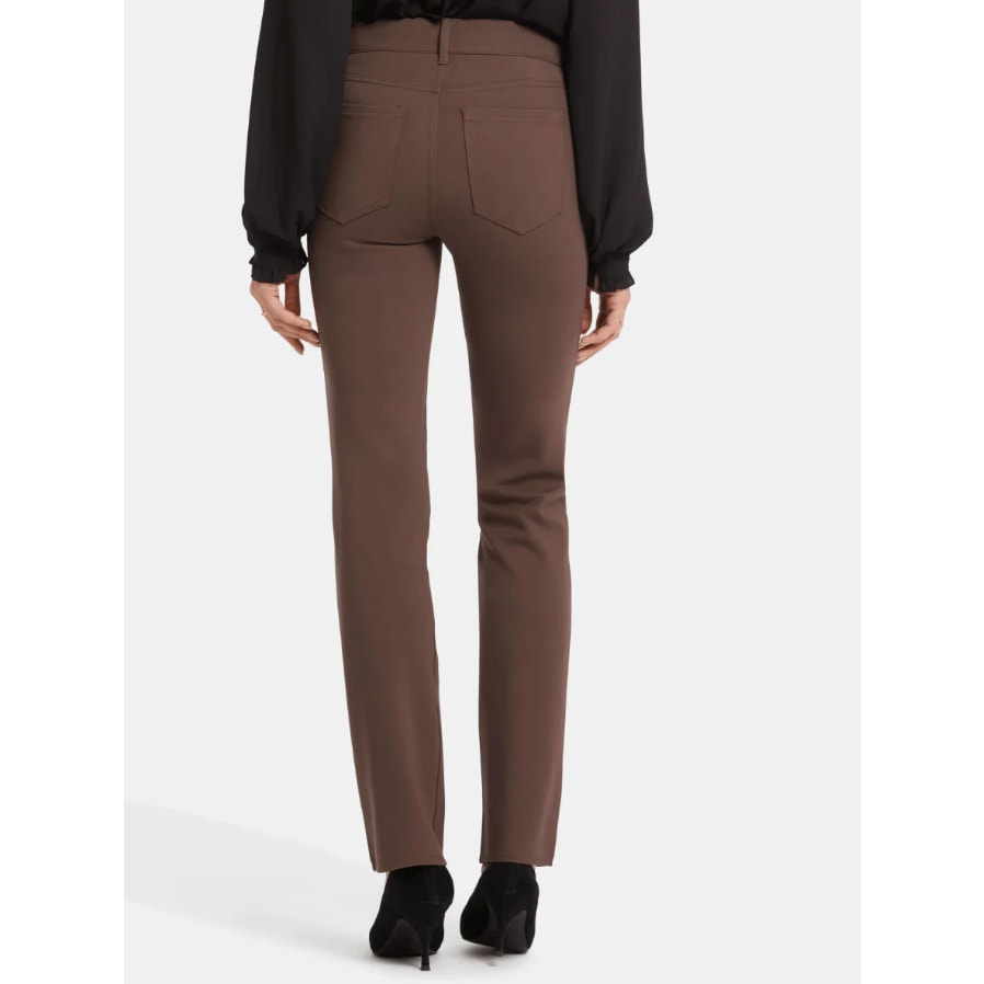 NYDJ Women's Marilyn Straight Jeans Size 2 Brown High Rise 32" Inseam NWT