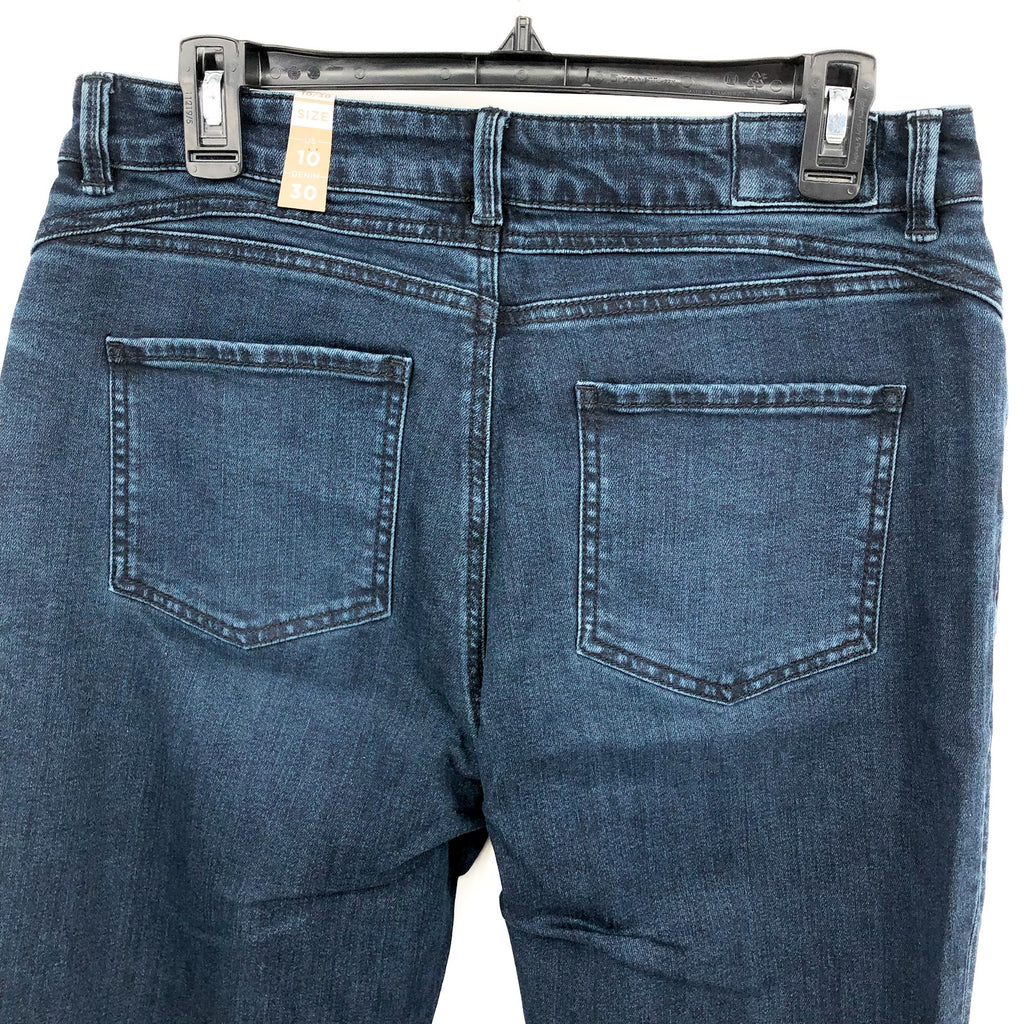 PRANA Womens Buxton Boyfriend Jeans Size 10 30x27 Deep Blue Stretch Mid-Rise NWT