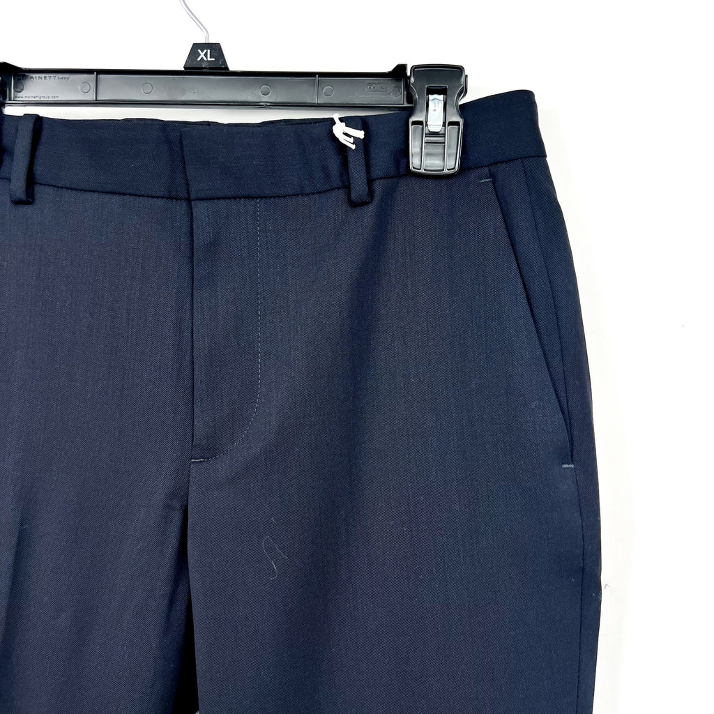 EVERLANE Men's Italian Wool Slim Dress Pants 30x30 Navy Blue Flat Front NWT