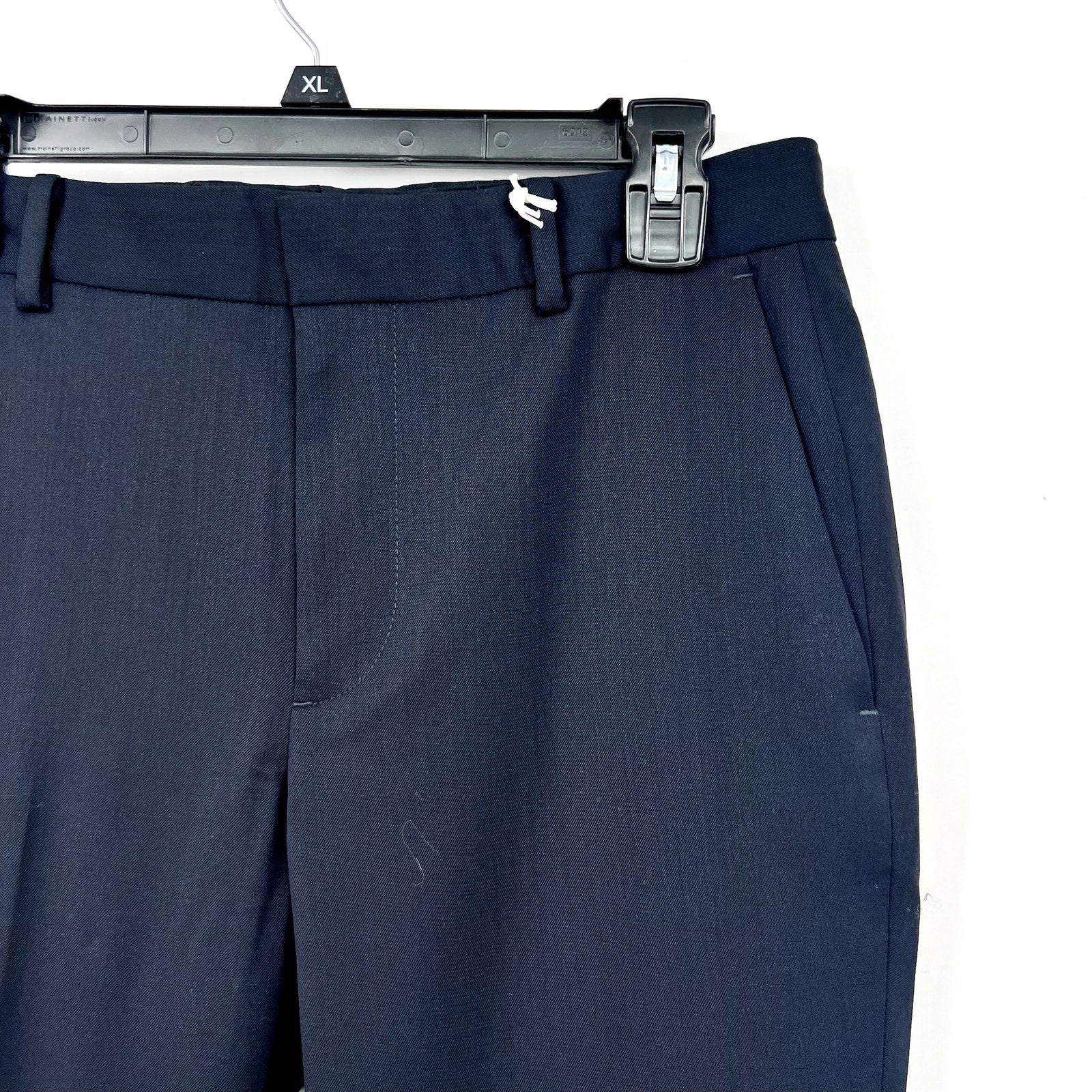 EVERLANE Men's Italian Wool Slim Dress Pants 30x30 Navy Blue Flat Front NWT