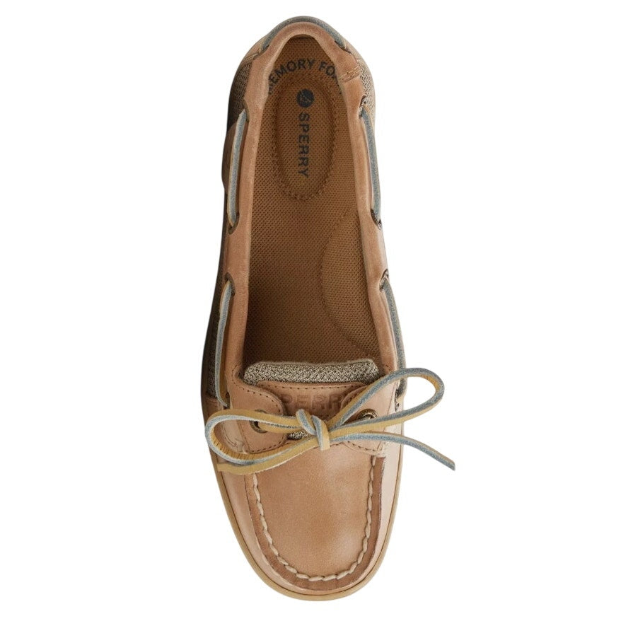 Sperry Womens Angelfish Boat Shoes Size 5.5 M Cognac Brown Leather NIB