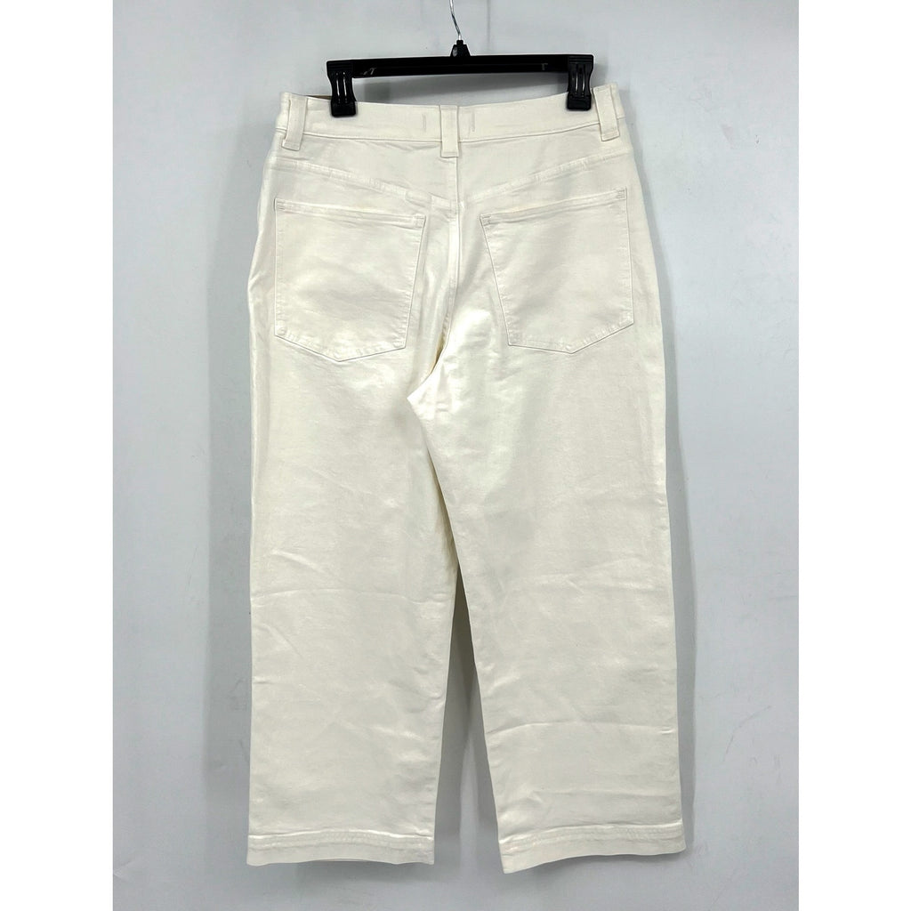MADEWELL Womens Perfect Vintage Wide-Leg Crop Jeans Size 29 US 8 White NT995 NWT