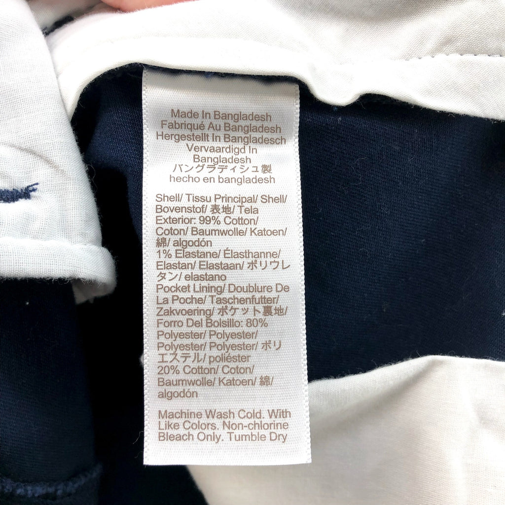 J.CREW Mens Straight-Fit Flex Chino Pants 31x30 Navy Blue Flat Front H3186 NWOT