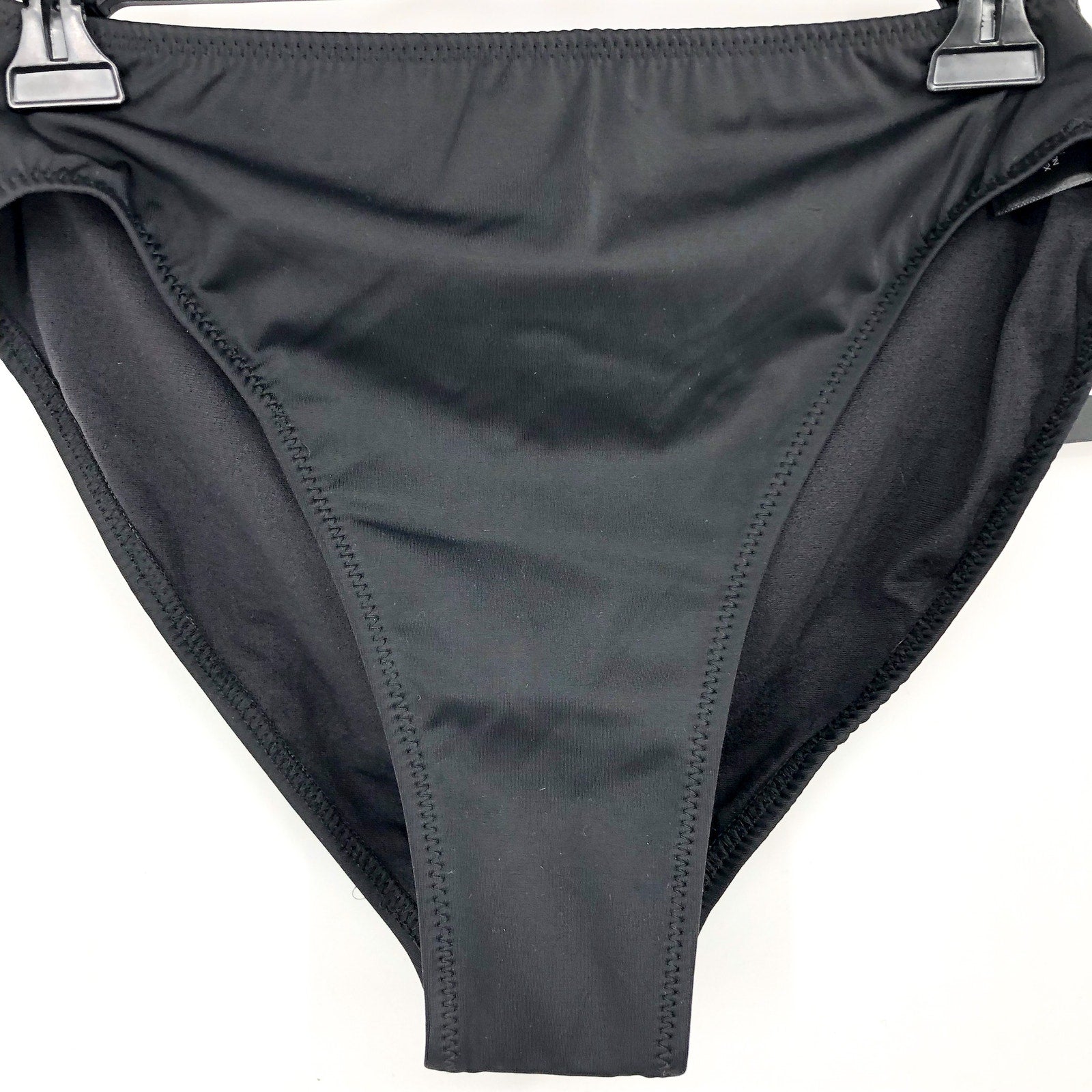 NORMA KAMALI Women's Underwire Bikini Bottom XL Black High Waist NWT