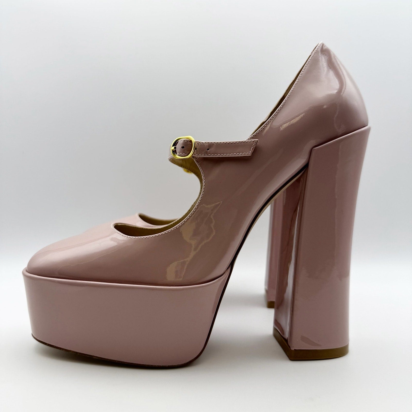 Stuart Weitzman Womens Skyhigh 145 Mary Jane Platform Pump US 9.5 Pink NWOB