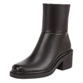 Franco Sarto Womens Kyra Heeled Boots US 9.5 Black Leather NWOB