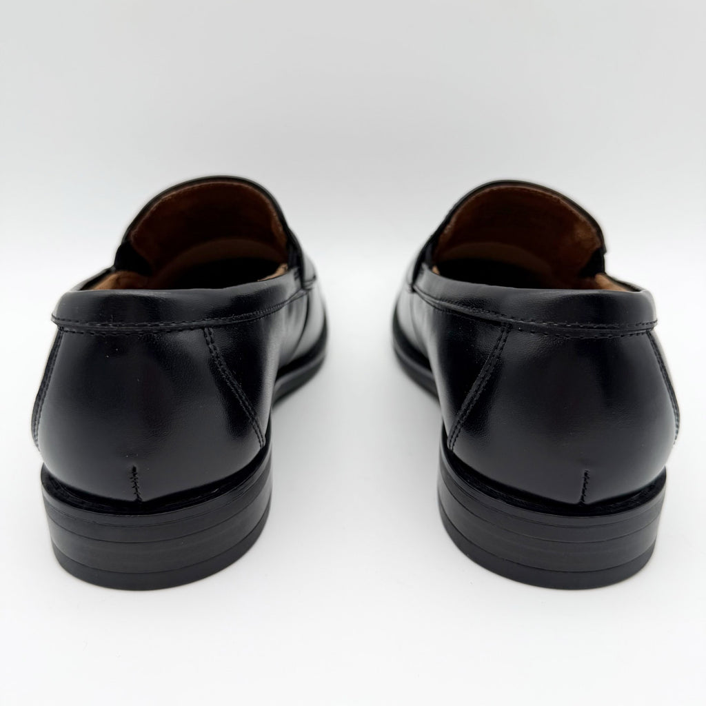 Florsheim Kids Boys Rucci Moc Toe Penny Loafers US 1.5 M Black Leather NIB