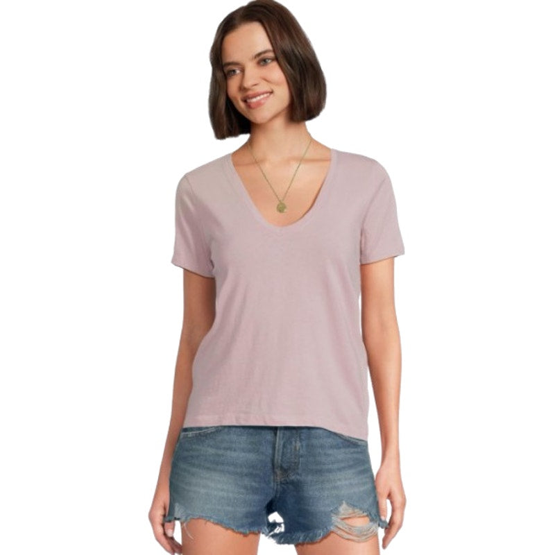 MADEWELL Women's Northside V-neck Tee XL Purple Classic Lilac Short Sleeve NWT