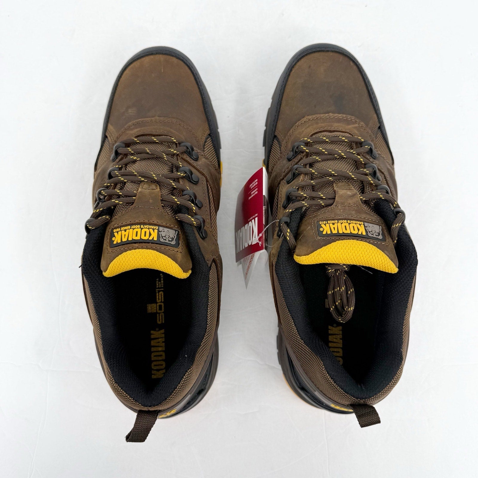 Kodiak Mens Rapid Work Sneakers US 11 Brown Leather WP Comp Toe EH NIB