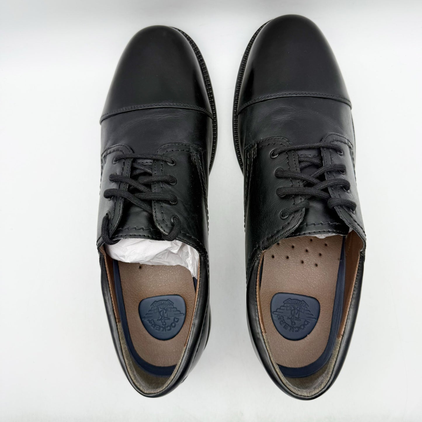 Dockers Mens Gordon Cap Toe Oxford Shoes US 14 M EU 48 Black Leather NIB