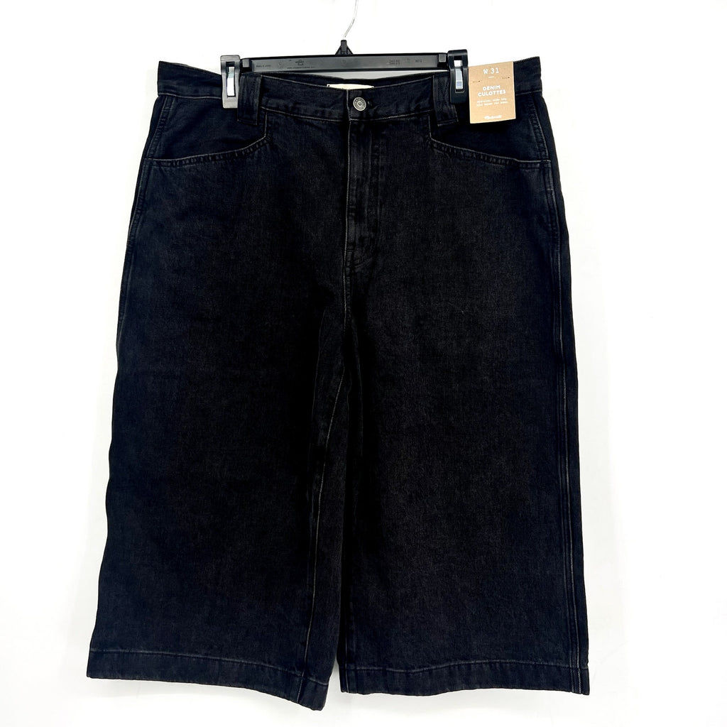 MADEWELL Women's Denim Culottes Size 31 US 10 Black Johnston High Rise NT218 NWT