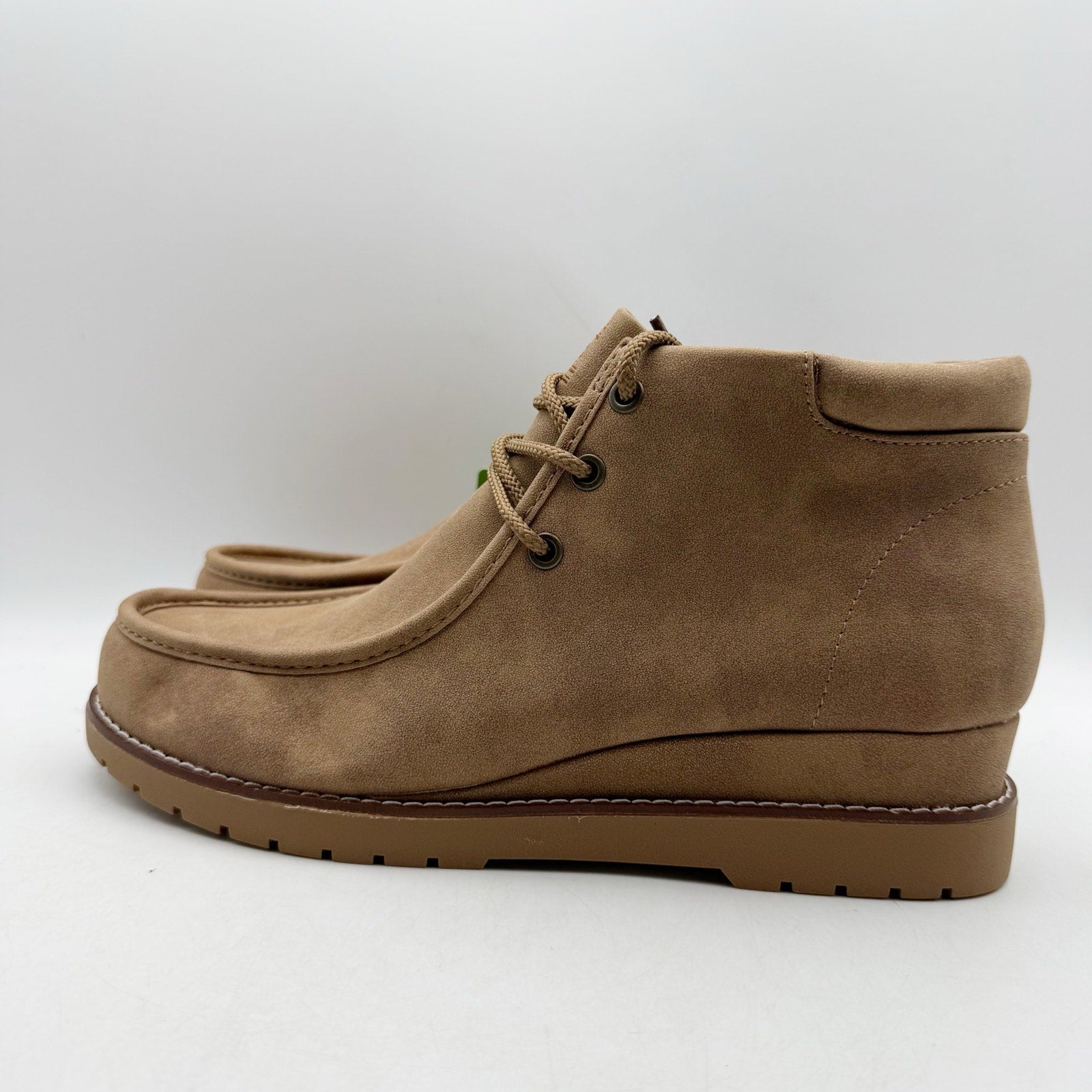 Skechers Womens Chill Wedge Booties US 10 EU 40 Light Brown Vegan Suede NWT