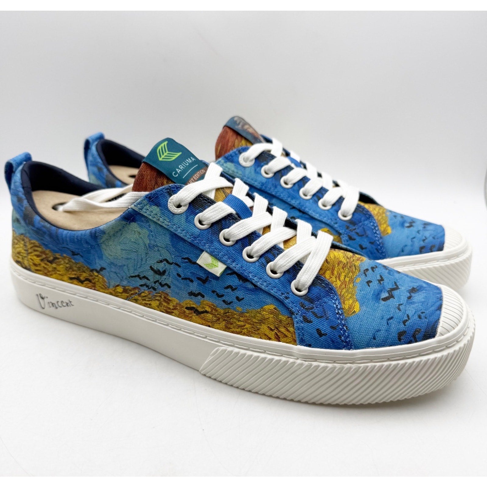 Cariuma X Van Gogh Men's VGM OCA Low Sneakers US 10.5 Blue Wheatfield Canvas NIB