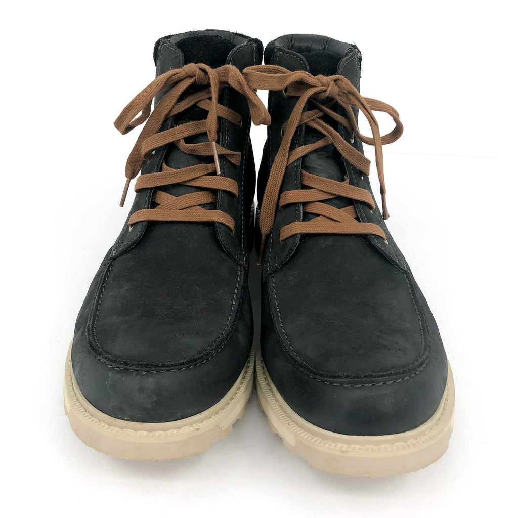 SOREL Mens Madson II Moc Toe Boots 12 Grey Coal Waterproof Leather Lace Up NIB