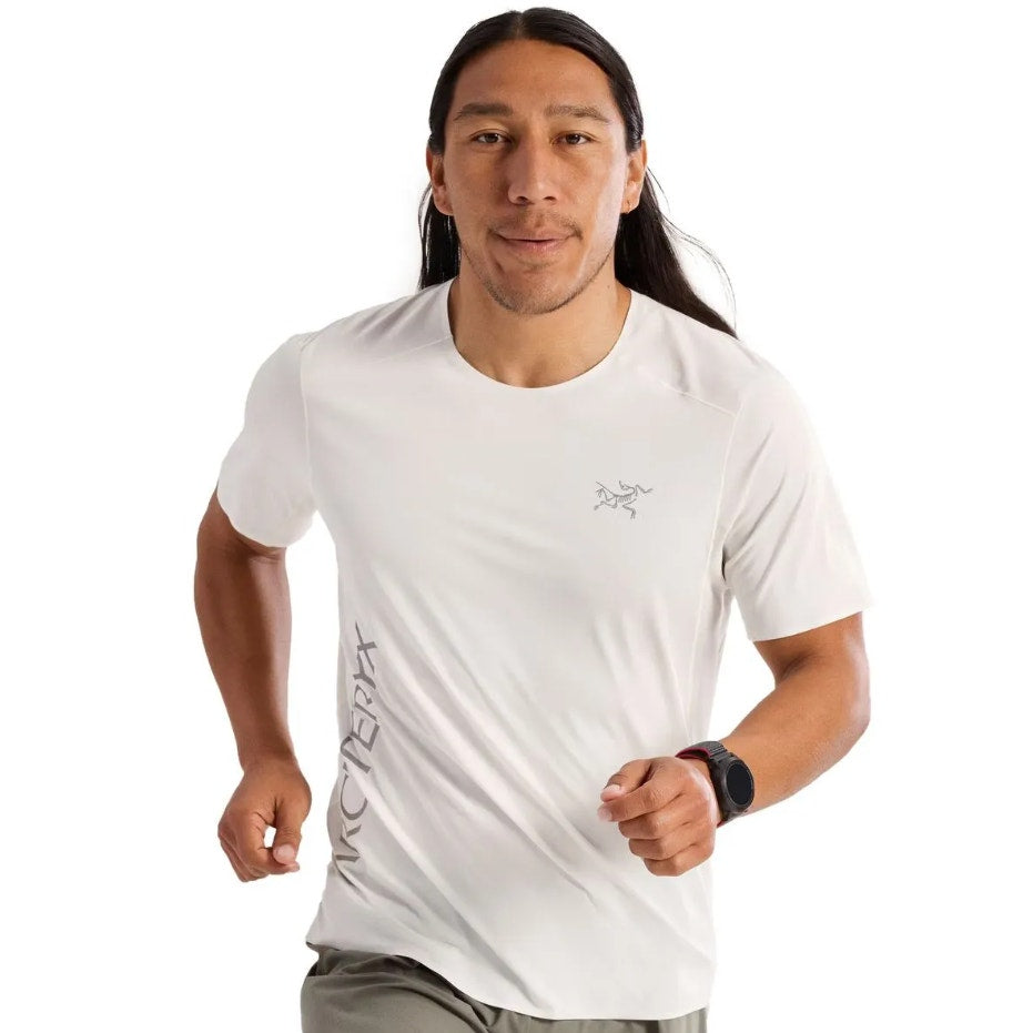 ARC'TERYX Men's Norvan Downword Logo T-Shirt Large White Arctic Silk NWT