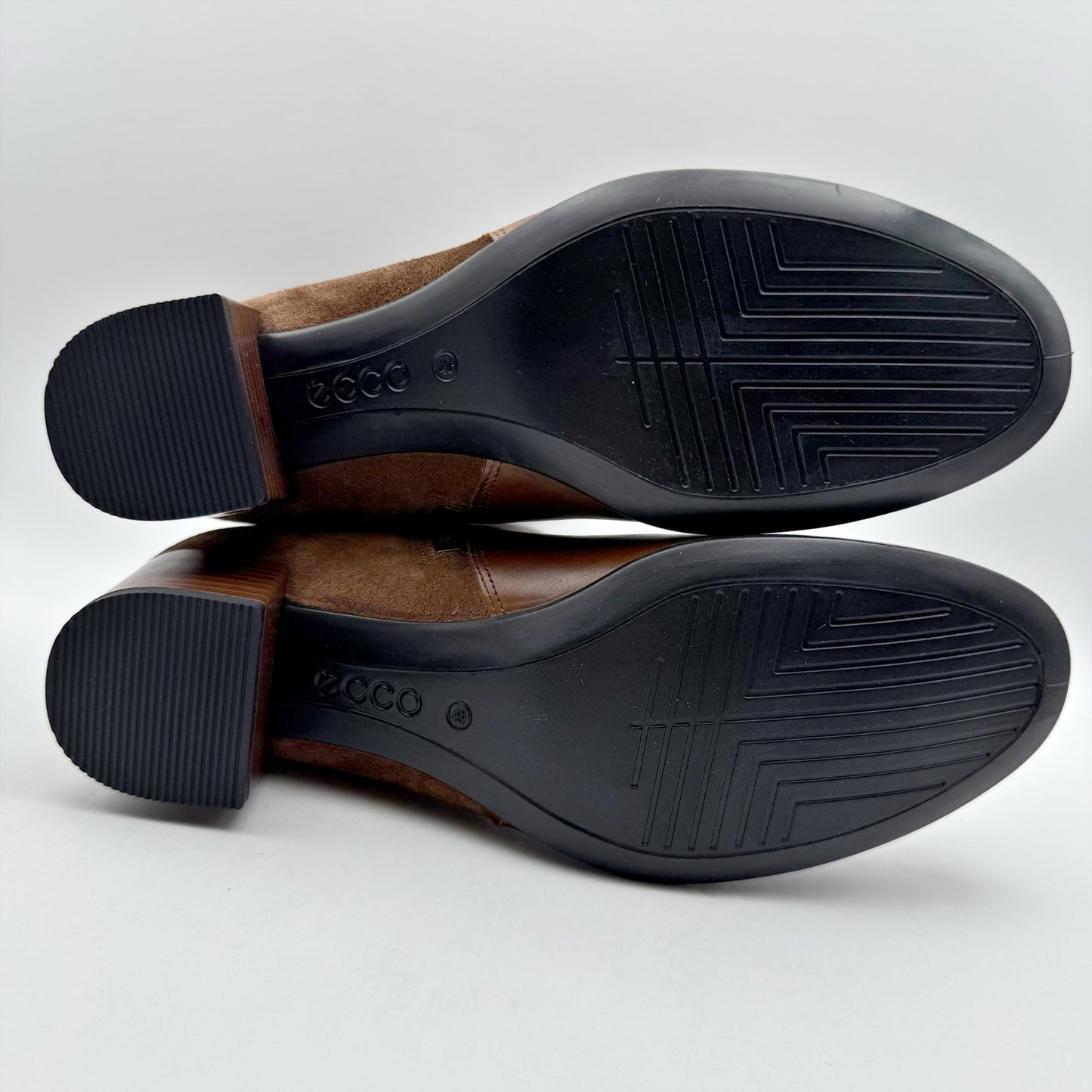 Ecco Womens Dress Classic Ankle Boots EU 40 US 9 Walnut Brown Leather 35 mm NWOB