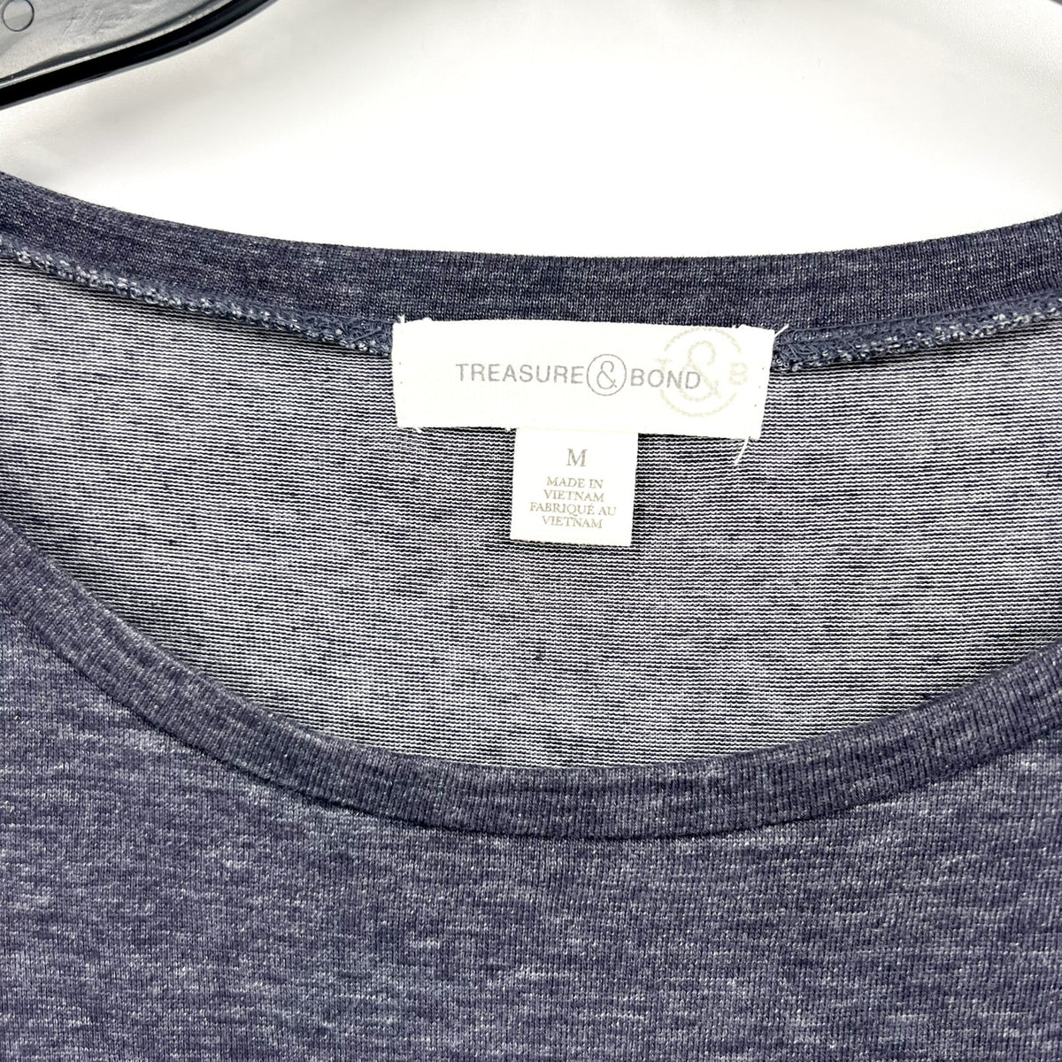 TREASURE & BOND Ruched Sleeveless Jersey Tank Dress Medium Gray Blue NWOT