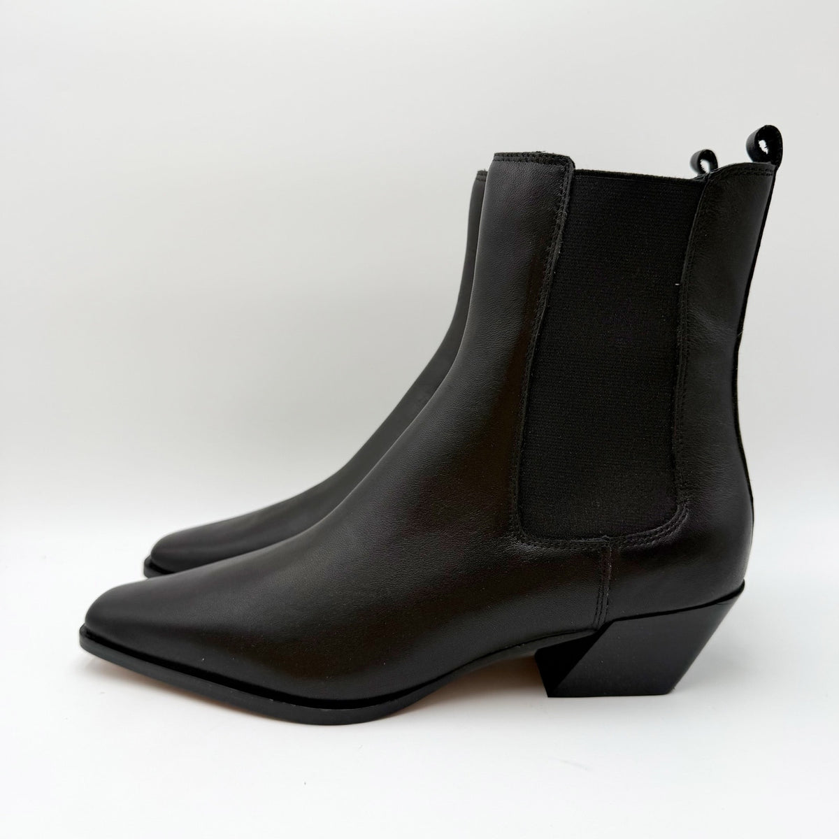 Steve Madden Womens Evan Ankle Booties Size 7.5 M Black Leather NWOB