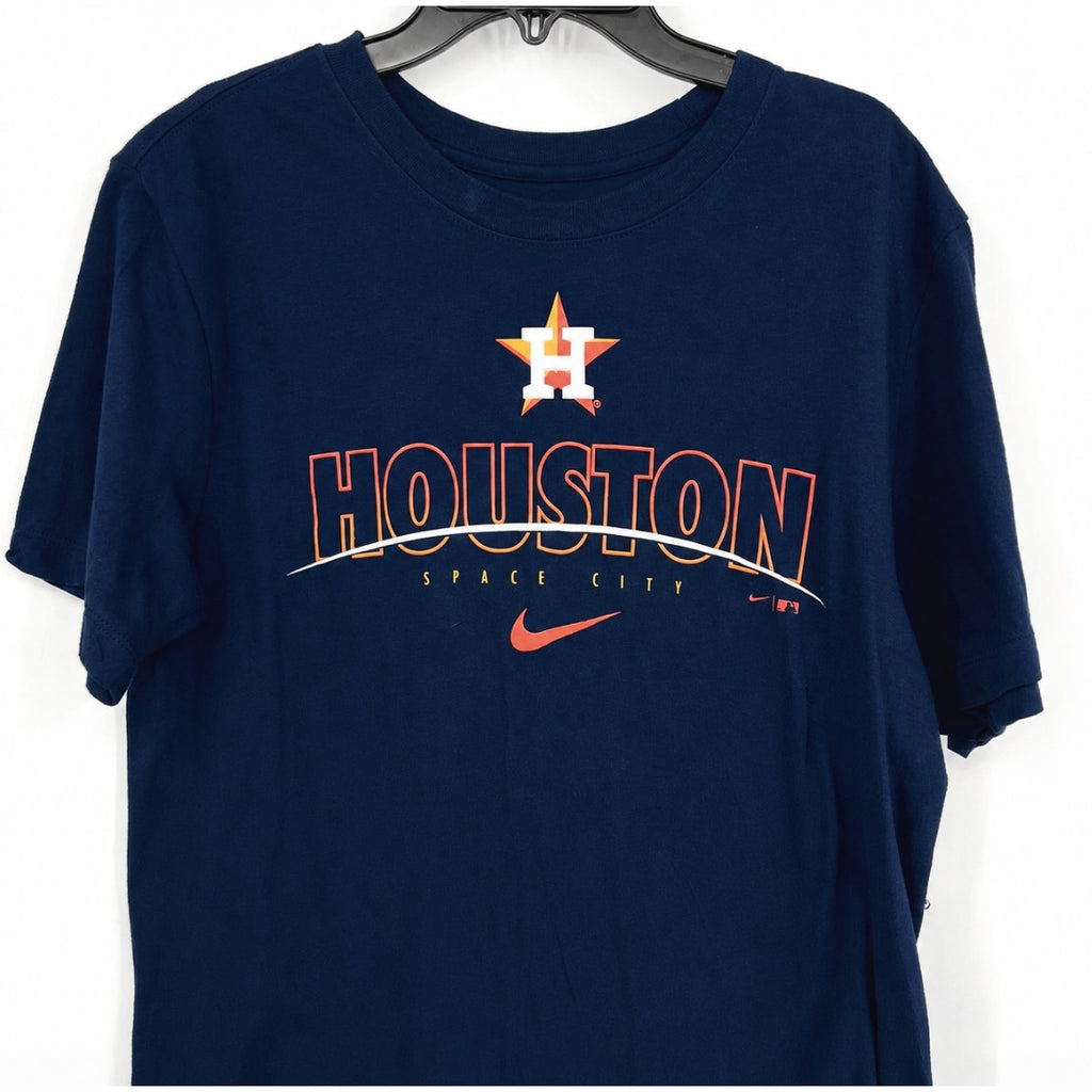 NIKE Mens Houston Astros Space City Logo TShirt Small Navy Blue Short Sleeve NWT