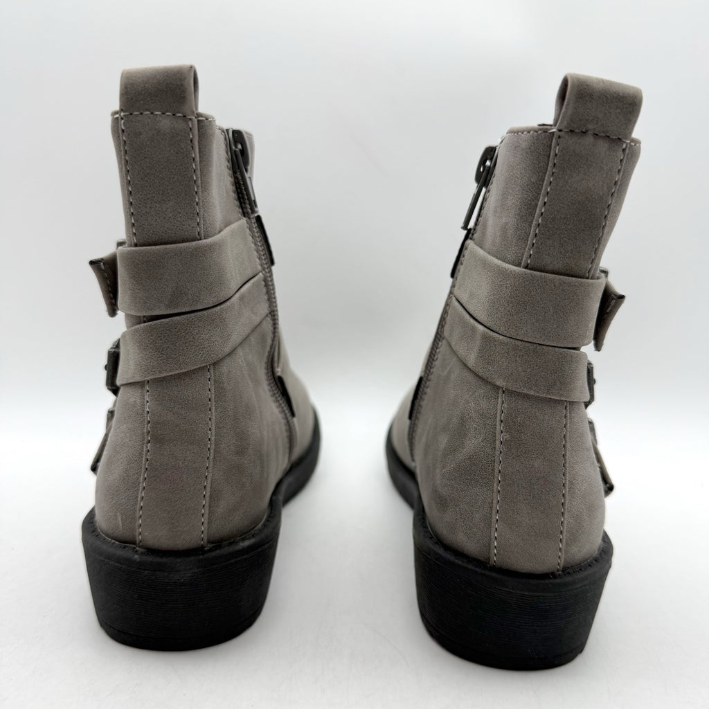 Blowfish Malibu Girls Clover Ankle Boots US 2 EU 33 Grey NWOB