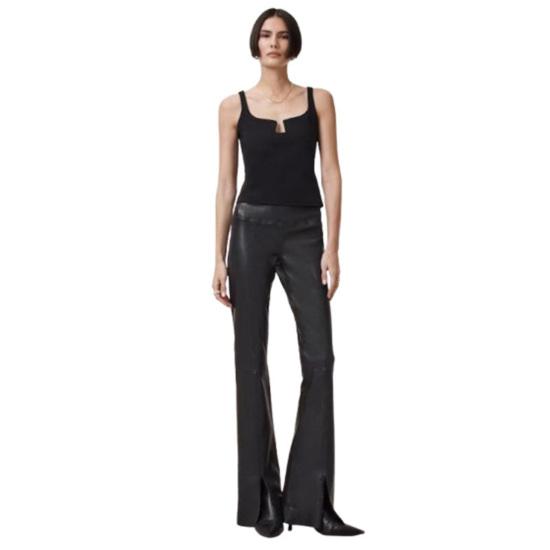 ALLSAINTS Women's Mio Slim Tank Top Size 4 Black Square Neck Sleeveless NWT