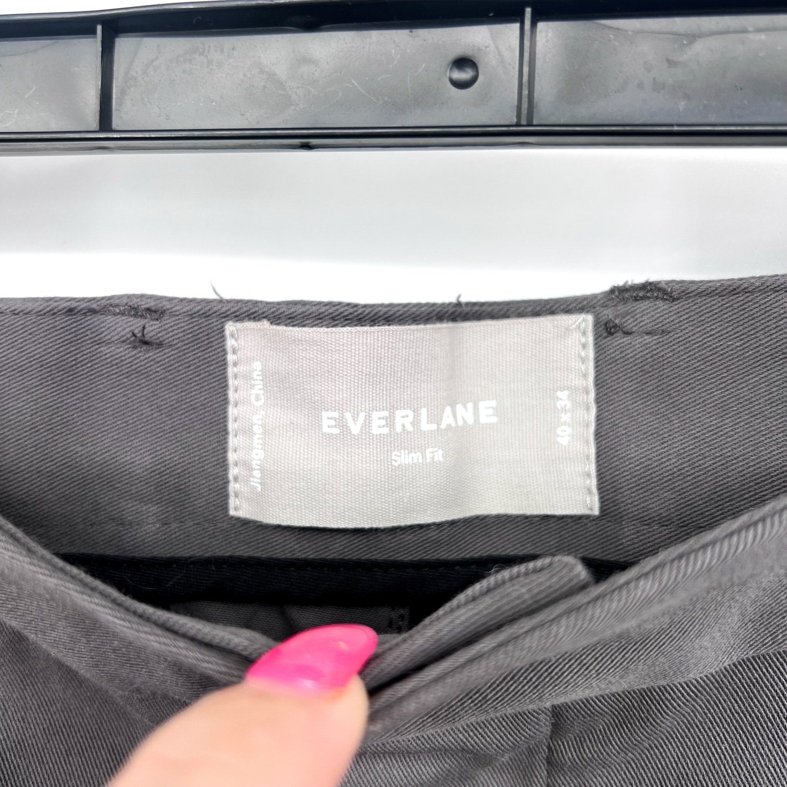 EVERLANE Men's The Performance Pants 40x34 Slate Grey Slim Fit Chinos NWT