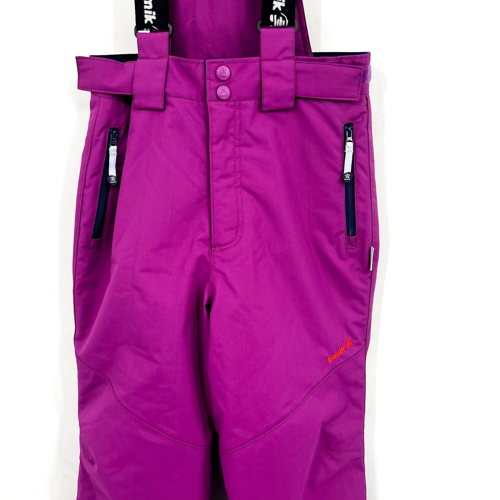 Kamik Bella Insulated Snow Pants Bibs Girls 12 Purple Waterproof Suspender NWOT