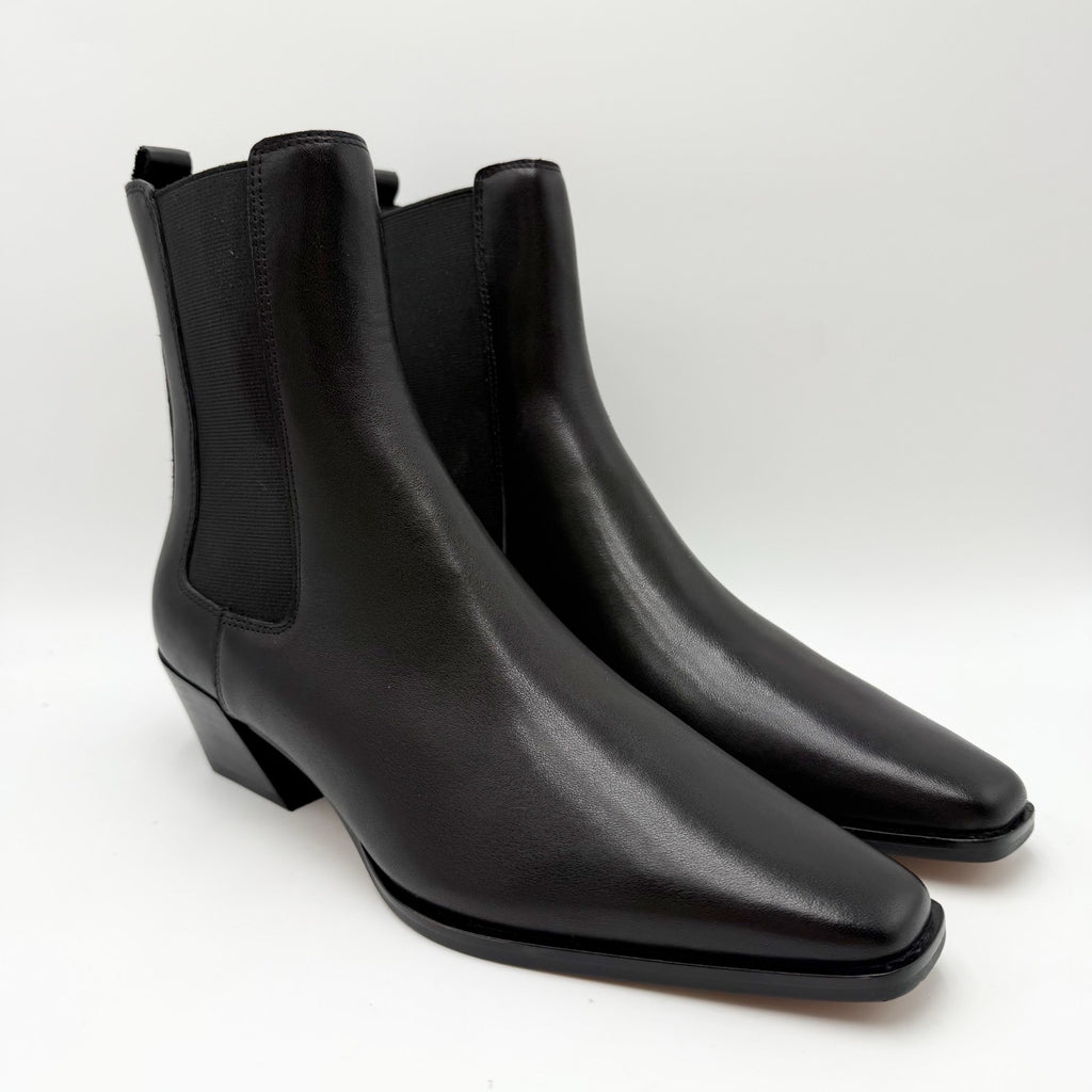 Steve Madden Womens Evan Ankle Booties Size 7.5 M Black Leather NWOB