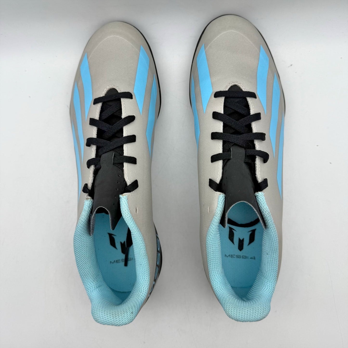 Adidas Men X Crazyfast Messi.4 Turf Soccer Cleat US 9.5 Blue Silver NWOB