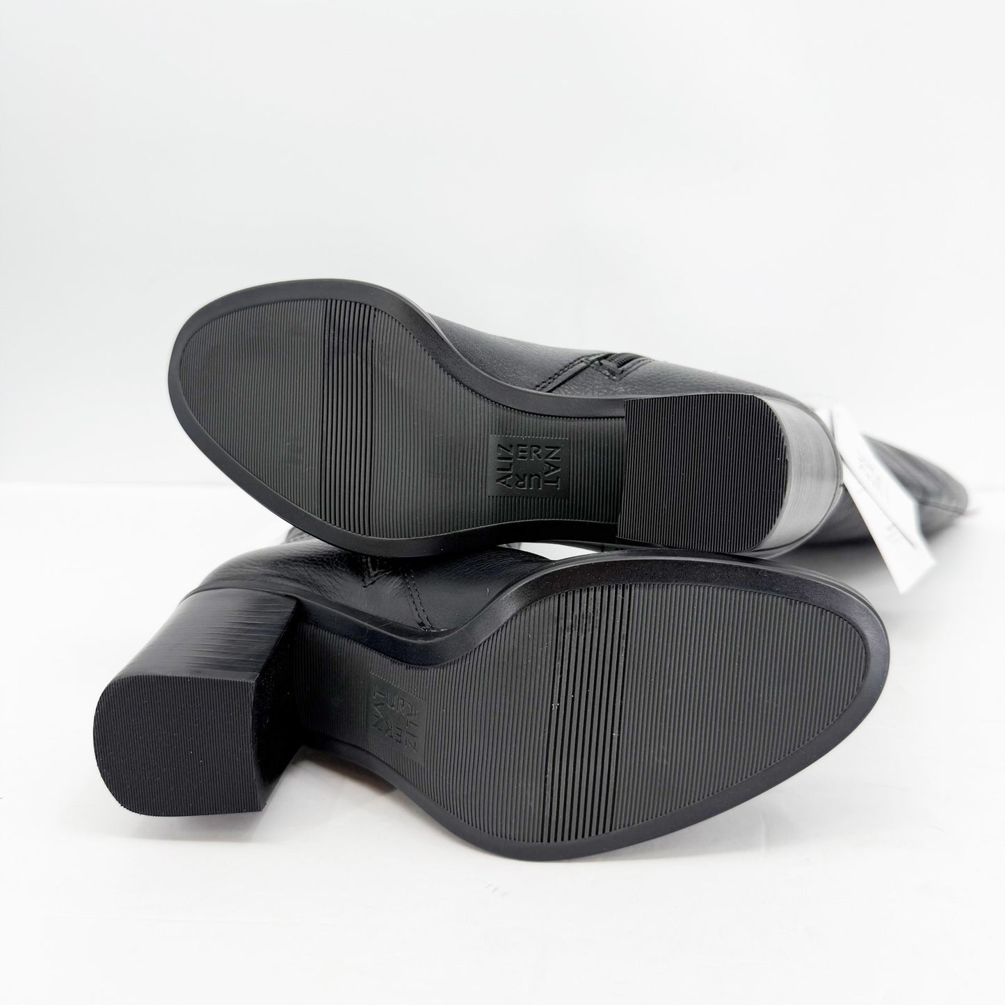 Naturalizer Womens Kyrie Knee High Boots US 7 M Wide Calf Black Leather NIB