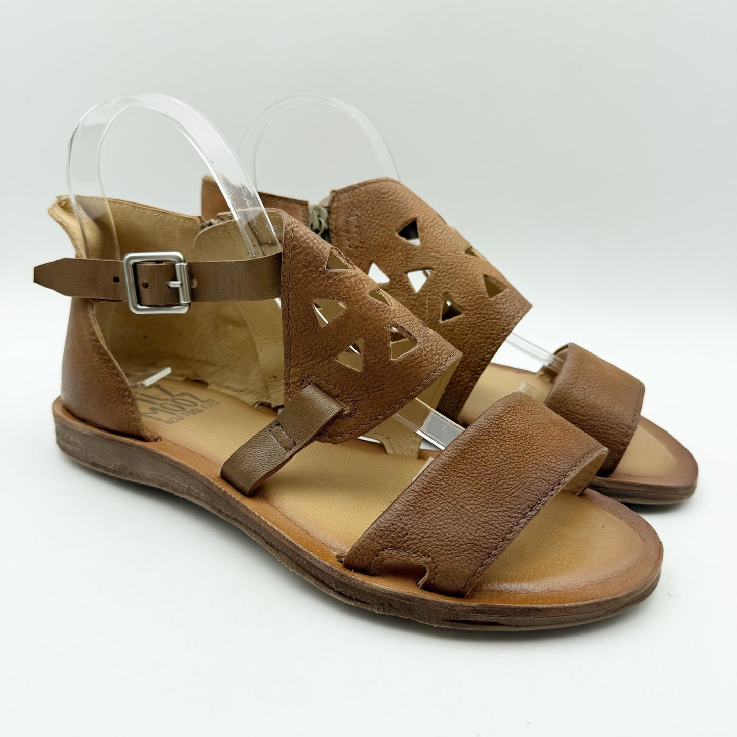 Miz Mooz Womens Frida Sandals EU 39 US 8.5-9 Brown Brandy Leather NIB
