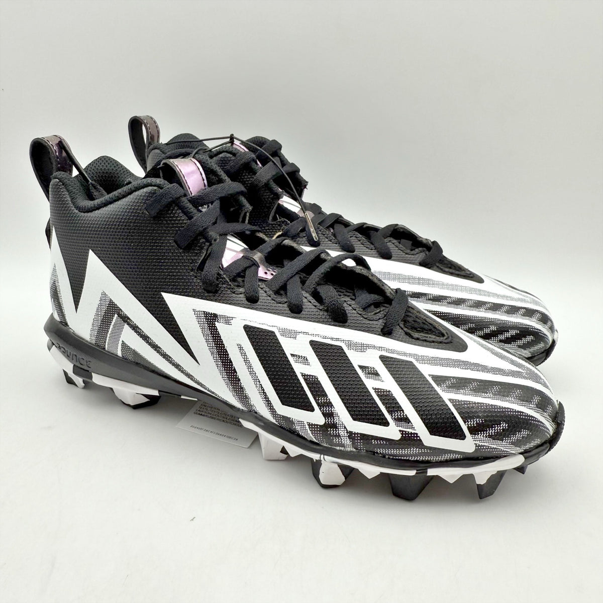 Adidas Kids Freak Spark MD 23 Football Cleats Size 3.5 Youth Black White NWOB