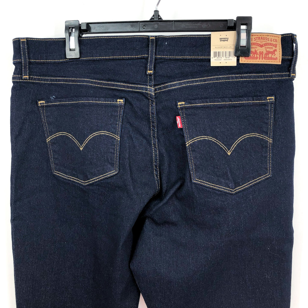 LEVI'S Women's 311 Shaping Skinny Jeans 33x28 US 16 Blue Darkest Sky NWT 1962600